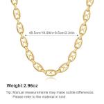 Coffee Bean Chain Necklace - Trendy Gold Jewelry
