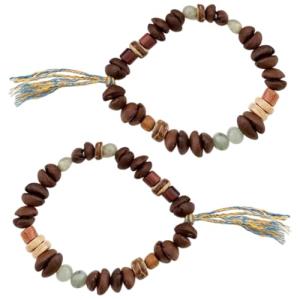 Real Coffee Bean Bracelet Set for Coffee Lovers