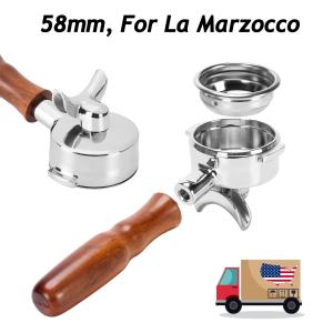 58mm Espresso Portafilter with Wooden Handle
