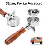 58mm Espresso Portafilter with Wooden Handle