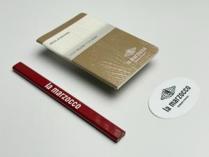 La Marzocco Coffee Stationery Set with Pencil and Notepad