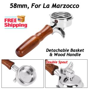 58mm Espresso Portafilter with Wood Handle