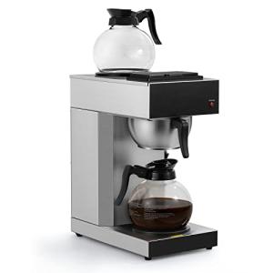 12-Cup Stainless Steel Drip Coffee Maker with Carafes