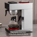12-Cup Stainless Steel Drip Coffee Maker with Carafes