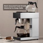 12-Cup Stainless Steel Drip Coffee Maker with Carafes