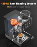 AIRMSEN Espresso Machine with Burr Grinder & Frother