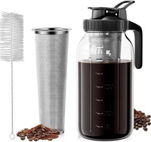 64Oz Cold Brew Coffee Maker with Steel Filter
