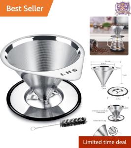Reusable Stainless Steel Pour Over Coffee Dripper