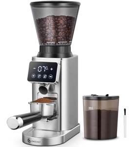 AMZCHEF Burr Coffee Grinder with 48 Settings