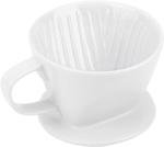 Single Cup White Ceramic Pour Over Coffee Maker