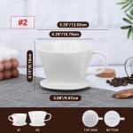 Single Cup White Ceramic Pour Over Coffee Maker