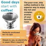 Stainless Steel Fine Mesh Coffee Pour Over Dripper