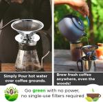 Stainless Steel Fine Mesh Coffee Pour Over Dripper