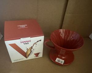Hario V60 Red Plastic Coffee Dripper Size 02