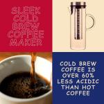 Large Glass Cold Brew Coffee and Tea Maker