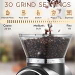 Electric Coffee Grinder with 30 Settings and Touchscreen