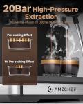 AMZCHEF Espresso Machine with Grinder and Frother