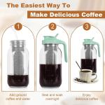 64oz Cold Brew Coffee Maker with Stainless Steel Filter