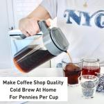 Cold Brew Coffee Maker with Fine Mesh Filter
