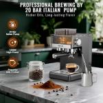TENKER 20 Bar Espresso Machine with Grinder and Frother