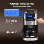 Gevi 10-Cup Coffee Maker with Burr Grinder