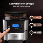 Gevi 10-Cup Coffee Maker with Burr Grinder