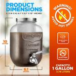 NutriChef 1 Gallon Cold Brew Coffee Maker Glass