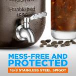 NutriChef 1 Gallon Cold Brew Coffee Maker Glass
