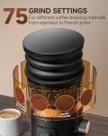 AMZCHEF Single Dose Espresso Grinder with 75 Settings