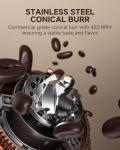 AMZCHEF Single Dose Espresso Grinder with 75 Settings