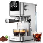 20 Bar Espresso Machine with Milk Frother and LCD