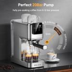 20 Bar Espresso Machine with Milk Frother and LCD