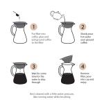 Pour Over Coffee Maker with Glass Carafe and Filter