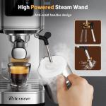 20 Bar Espresso Machine with Milk Frother and LCD