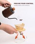 Pour Over Coffee Maker Set with Kettle and Filters