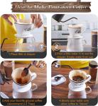 Ceramic Pour Over Coffee Maker, Easy Manual Brew