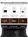 Aromaster Electric Burr Coffee Grinder with 24 Settings