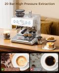 20 Bar Espresso Machine with Grinder and Frother