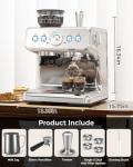 20 Bar Espresso Machine with Grinder and Frother