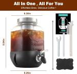 1 Gallon Cold Brew Coffee Maker with Steel Filter