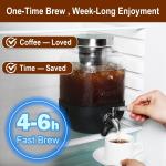 1 Gallon Cold Brew Coffee Maker with Steel Filter