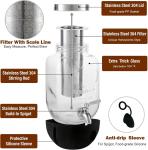1 Gallon Cold Brew Coffee Maker with Steel Filter