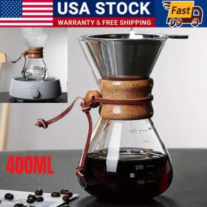 Heat-Resistant Borosilicate Glass Pour Over Coffee Maker