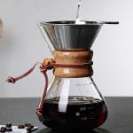 Heat-Resistant Borosilicate Glass Pour Over Coffee Maker