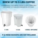 50 Cold Brew Coffee Filter Bags with Drawstring