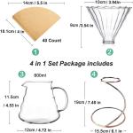 Glass Pour Over Coffee Maker Set with Stand