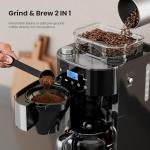 Electactic 10-Cup Programmable Coffee Maker with Grinder