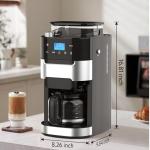 Electactic 10-Cup Programmable Coffee Maker with Grinder