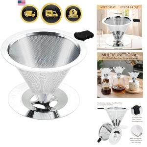Portable Stainless Steel Pour Over Coffee Dripper