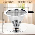 Portable Stainless Steel Pour Over Coffee Dripper